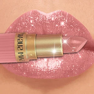 Pearlescent Pink Glitter Velvet Lipstick Metallic Waterproof Long Lasting Matte Shimmer Diamond Lipstick