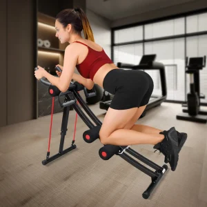 Foldable Ab Machine Ab Workout Equipment for Home Gym,Core & Abdominal Trainer Fitness Equipment with LCD Display